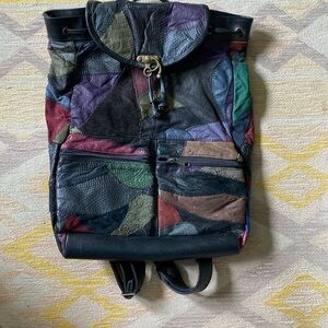 Patchwork, leather tote bag